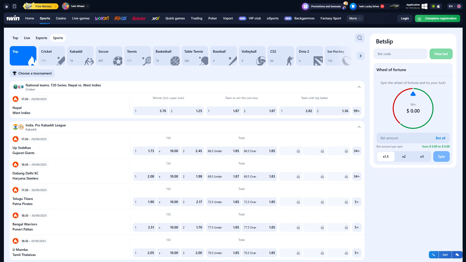 If it is sports betting, it is 1Win which is reputed to Japanese users.